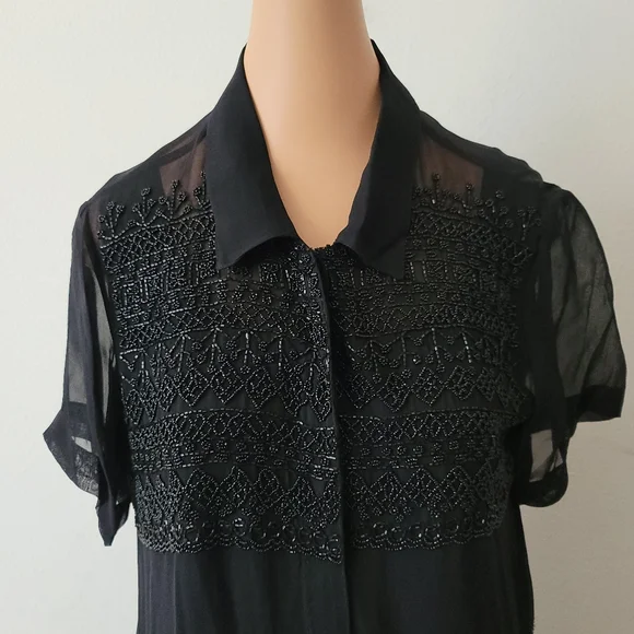 T Rose 2 Pc Beaded Dress/ Jacket Set Size Medium - Picture 2 of 11